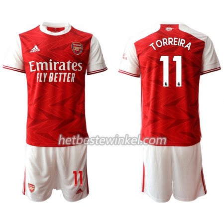 Arsenal Lucas Torreira 11 Kind Voetbaltenues Thuis 2020/21 - SS (+ Korte broeken)